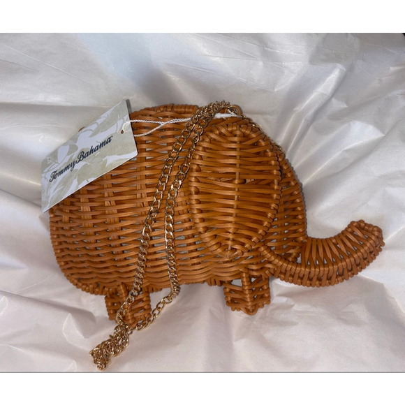 NEW Viral TikTok Tommy Bahama Wicker Elephant Crossbody Purse NWT - Picture 7 of 10